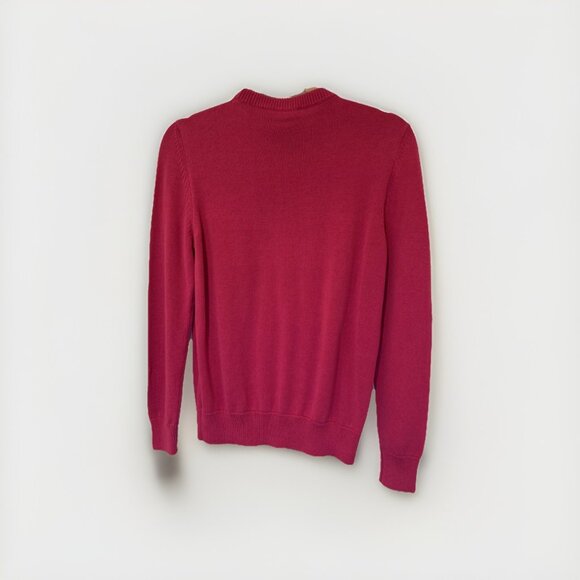 Fuzzi Gambucci Womens Sweater Caipi Roska Puff‎ Sleeve Pink Cotton XS NWT Italy - Picture 4 of 9